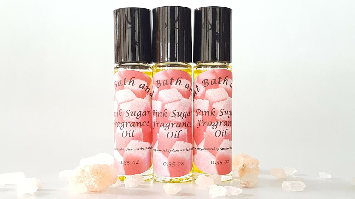 Pink Sugar Body Oil Roll-On 10 ml. | 100% Pure Fragrance Oil Perfume Uncut  Long Lasting Roller Unisex Scent 1/3 oz. | ButterCrafters