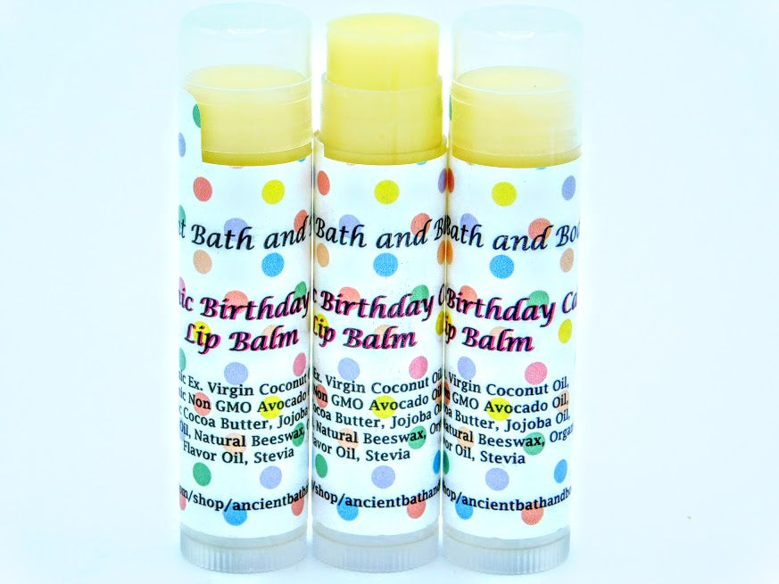 Organic Birthday Cake Lip Balm – Ancient Bath and Body