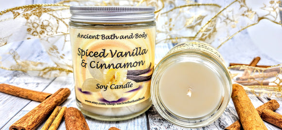 Spiced Vanilla + Cinnamon Soy Candle