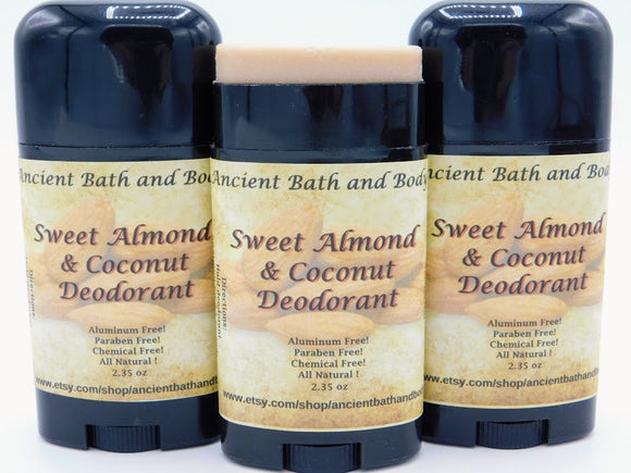Sweet Almond & Coconut Deodorant, Aluminum Free Deodorant