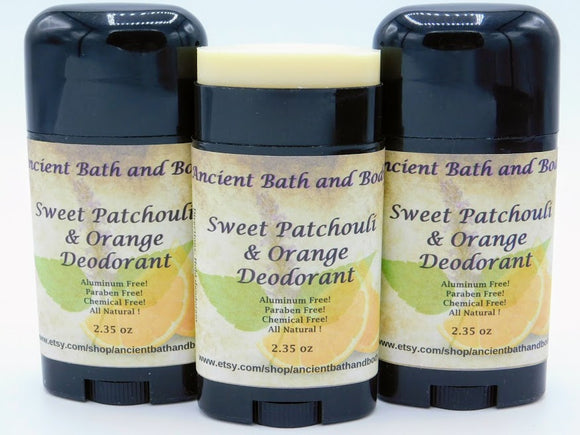 Sweet Patchouli & Orange Deodorant, Aluminum Free Deodorant
