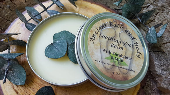 Natural Soothing Foot Balm, Cooling Foot Balm, Made with Organic Ingredients